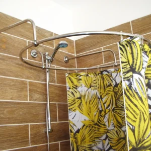 Circle Shaped 360 degrees Shower Curtain Rod for Bathroom, Fitting and Dressing room with Wall Brackets