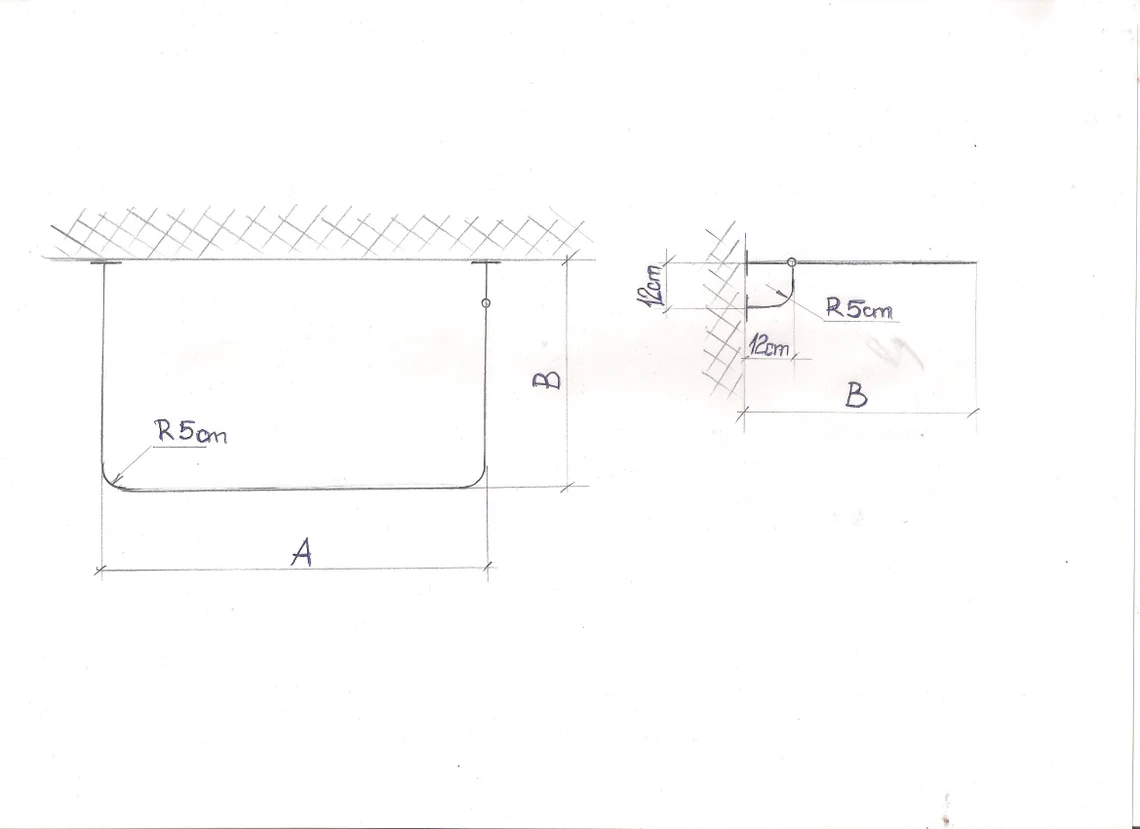 U Shaped Shower Curtain Rod for Bathroom, Fitting and Dressing room for Wall Montage at Custom Size - Image 3