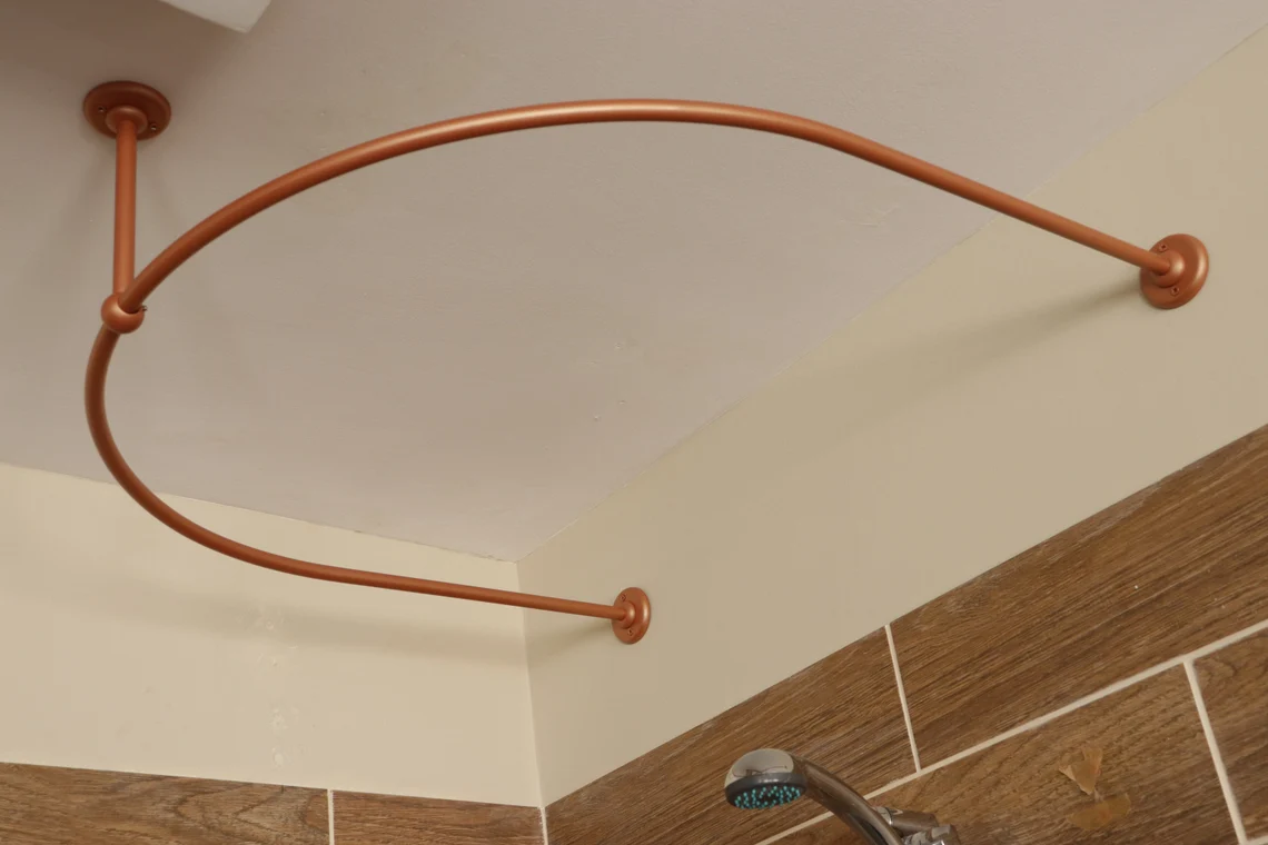 U- Shaped Oval 180 degrees Shower Curtain Rod for Bathroom, Fitting and Dressing room for Wall & Ceiling Montage - Image 3