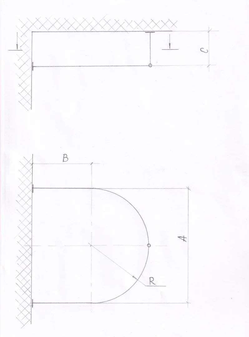 U- Shaped Oval 180 degrees Shower Curtain Rod for Bathroom, Fitting and Dressing room for Wall & Ceiling Montage - Image 5