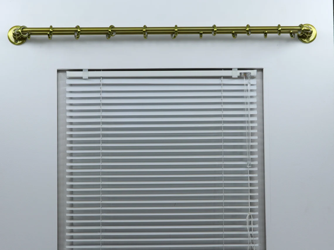 Double Blackout Curtain Rod(16 mm), French Style Finish for Window with Steel Rings Hooks, Wall Mounting - Image 6