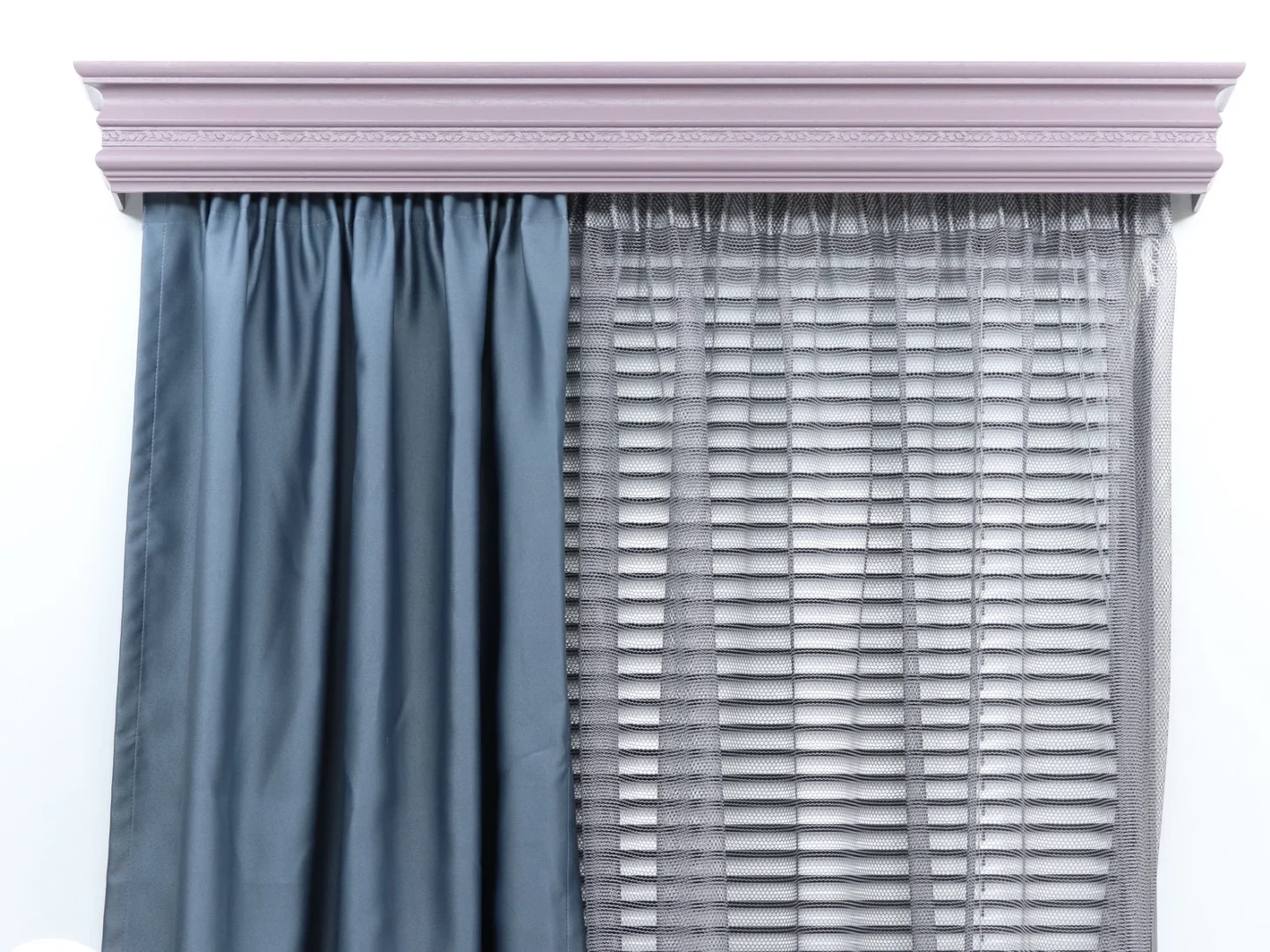 Double Window Cornice & Rail, Wooden Window Valance with Rail, Farmhouse Cornice, Cornice Board, Wall Montage, Color by Benjamin Moore