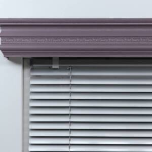 Window Valance Cornice Board, Pelmet Box Wooden Mod. 8, Wall Montage, Color Finishes according to the catalog of Benjamin Moore