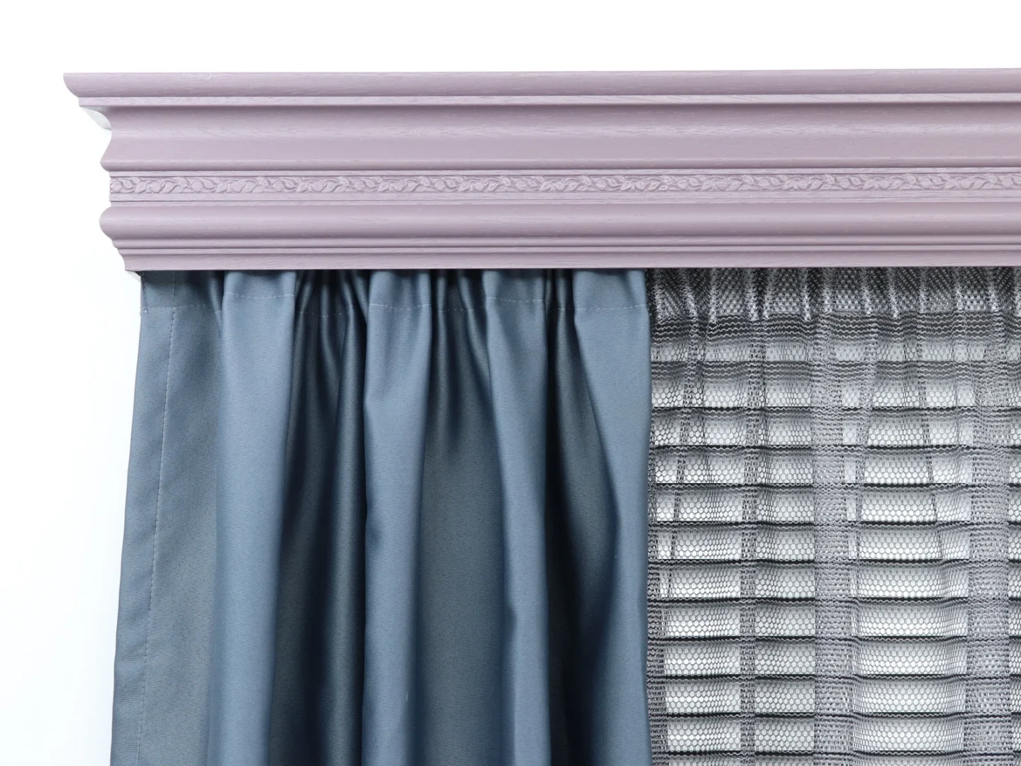 Double Window Cornice & Rail, Wooden Window Valance with Rail, Farmhouse Cornice, Cornice Board, Wall Montage, Color by Benjamin Moore - Image 3