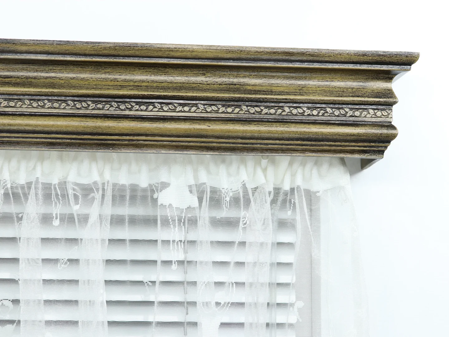 Single Window Cornice & Rail, Wooden Window Valance with Rail, Farmhouse Cornice, Cornice Board, Wall Montage, Many Antique Colors - Image 3