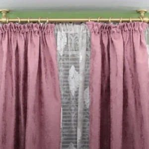 Double Curtain Rod & Rail with Different Pipes for Window, Steel Rings and Hooks, Rollers, Double Curved Ceiling Brackets and Ball Ends