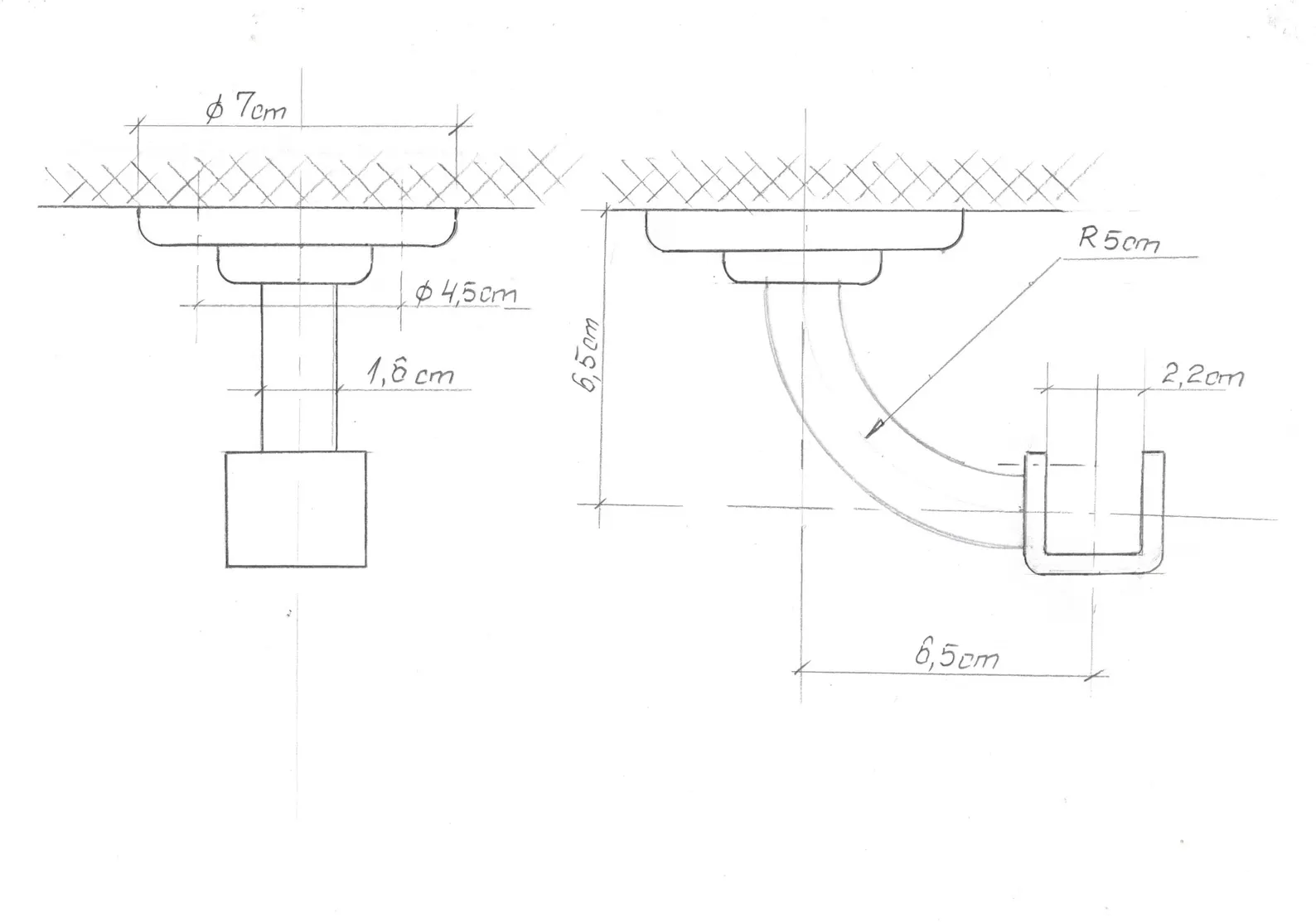 Removable Single Curtain Rod for Window, Curved Ceiling Brackets and Plug Ends - Image 2