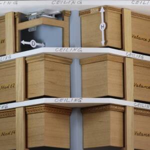 Window Valance, Cornice Board, Pelmet Box, Curtain Box- Veneered MDF OAK, 6 Different Mod. Options, Ceiling Montage and Many Colors Finishes